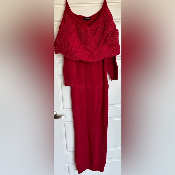 JLUXLABEL • Red Cecyl Knit Sweater Dress • Small • NWT • READ INFO - Picture 2 of 6